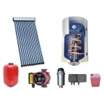Sistem solar presurizat apa calda 100L, colector 12 tuburi, boiler Tesy 100L 1s,antigel 10 L,controller solar EPC11,aerisitor solar,pompa Ferro 25-40,vas expansiune 25L