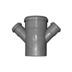 RAMIFICATIE dubla 110/50/50/45 pvc cu garn.ROPL